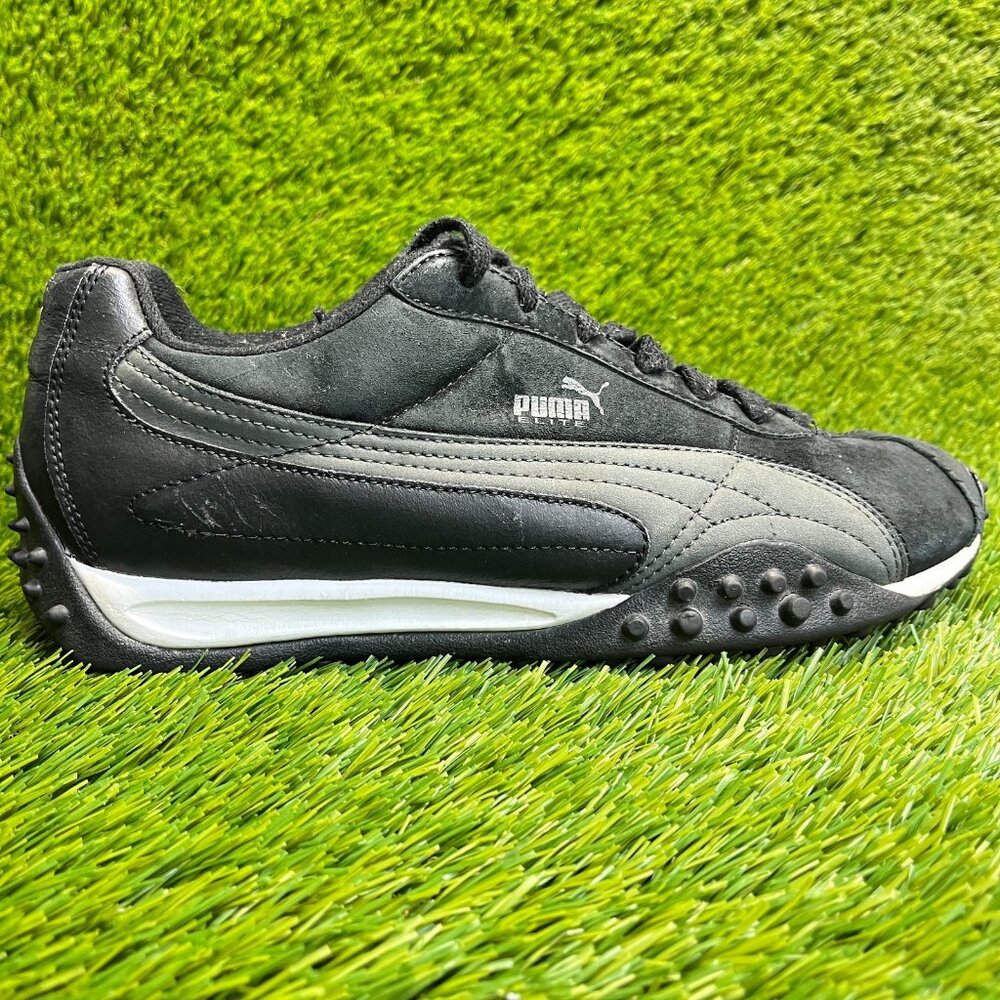 Puma Blktop Rider Mens Size 9.5 Black White Athletic Walking Shoes Sneakers